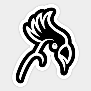 Cockatoo silhouette Sticker